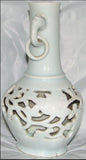 A rare Korean white glazed reticulated vase. - asianartlondon