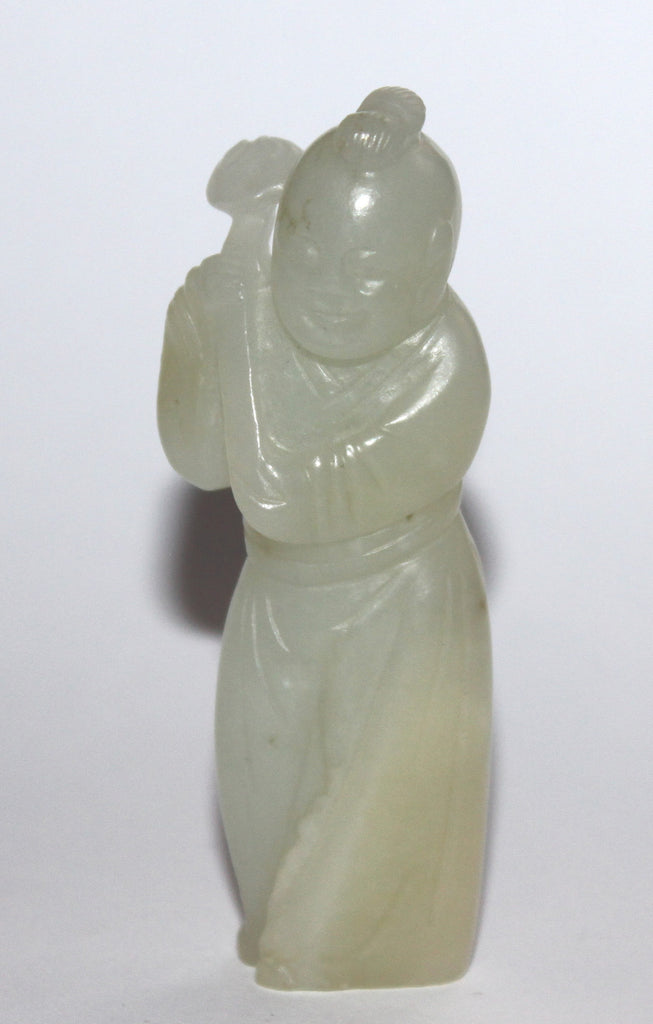 A Chinese jade figure of a boy. 18th Century. - asianartlondon