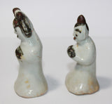 A pair of Korean porcelain miniature figures. - asianartlondon