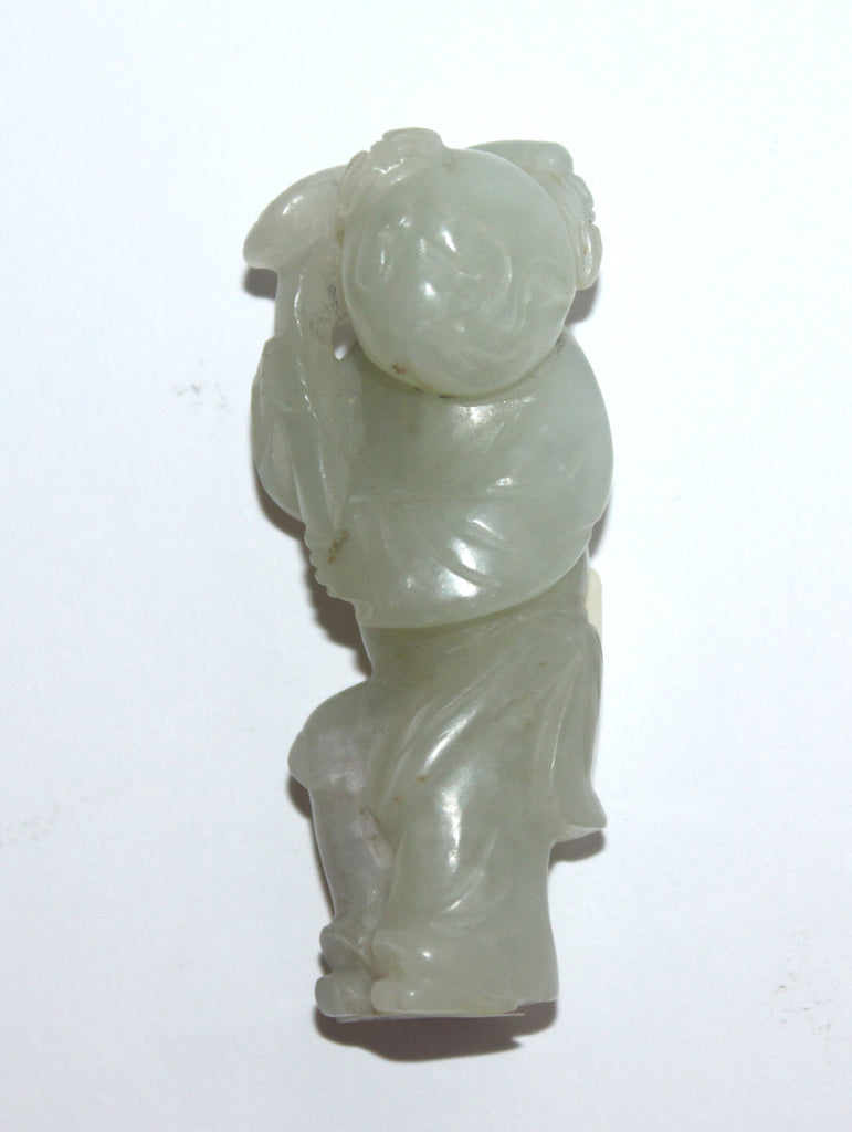 A jade figure of a boy. 19th Century. - asianartlondon