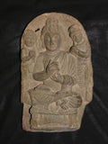 Gandhara carved schist stele of Buddha with attendants. - asianartlondon